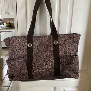 Thirty-One Brown and White Tote Bag